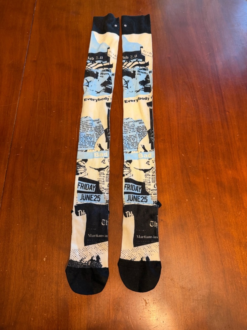 Stance Tall / Long Socks Retro Newspaper Pinup Print